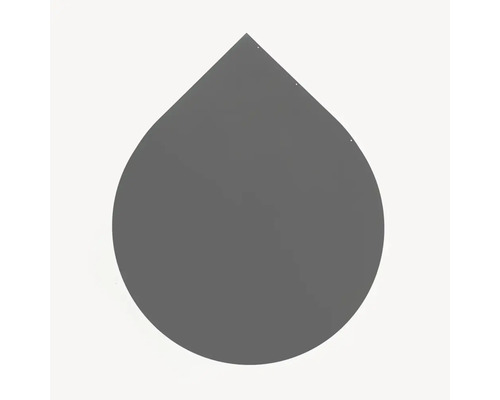 Grå duschvägg i droppform med borrhål