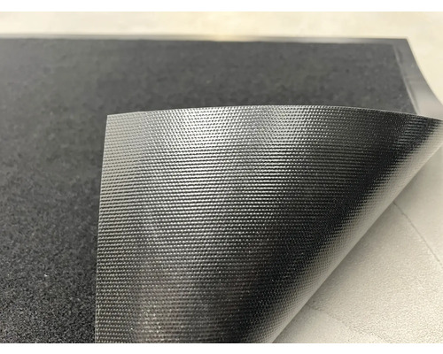 Svart halkskyddsmatta med strukturerad yta