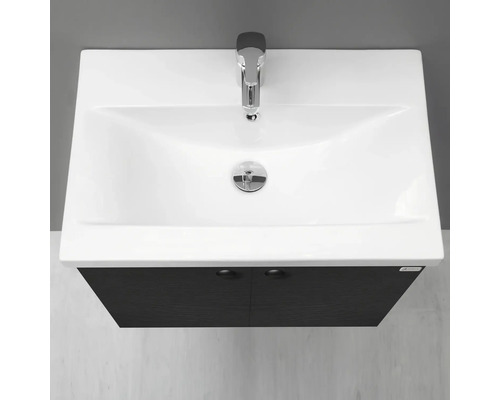 Tvättställ med underskåp, keramiskt tvättställ och två dörrar