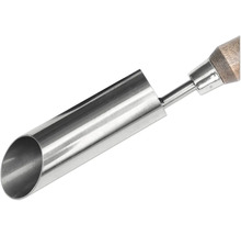 Planteringspinne i rostfritt stål med trähandtag