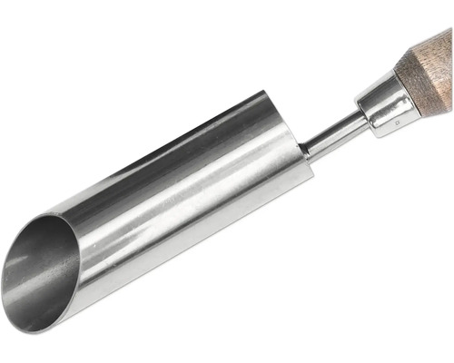 Planteringspinne i rostfritt stål med trähandtag