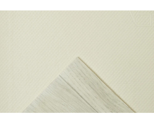 Detalj av vinylgolv och ljudisolering.