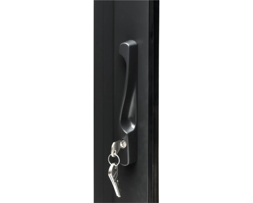 Dörrhandtag med nyckel i låset