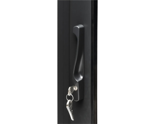 Dörrhandtag med nyckel i låset