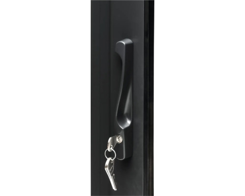 Dörrhandtag med nyckel i låset