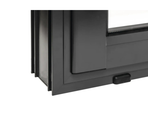 Detaljvy av ett fönster med ram