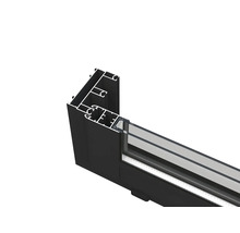 Detaljvy av aluminiumfönsterprofil