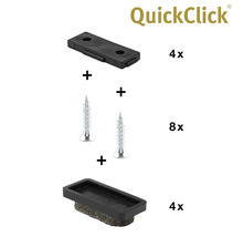 QuickClick fästsats för glidmöbler med skruvar