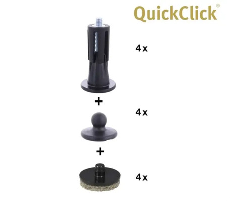 QuickClick möbelglidesset med gänga och filtinsats, 4 stycken