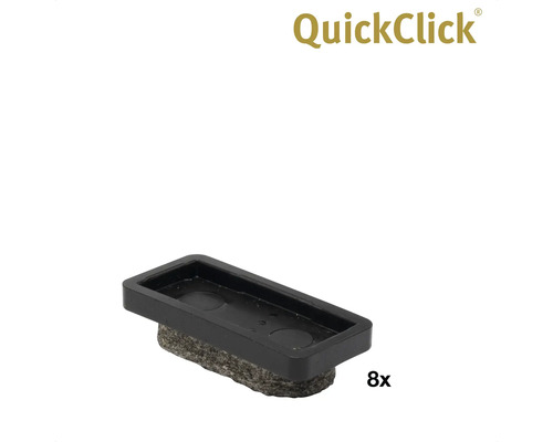 QuickClick möbelglid för fastskruvning, 8 stycken