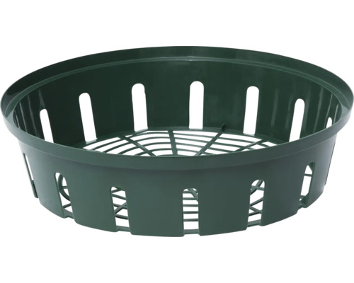 Rund hängande blomkruka i plast med öppningar för utomhusbruk