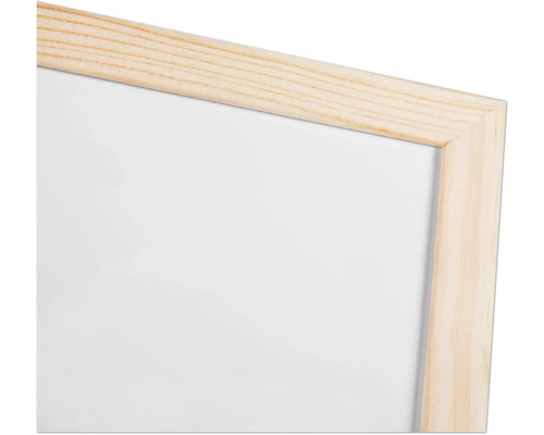 Detalj av whiteboardhörn med träram