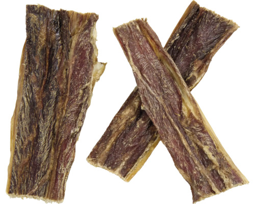 Nöthuvudhudremsor som hundsnacks