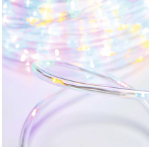 Ljusslinga med transparent kabel och varmvita LED