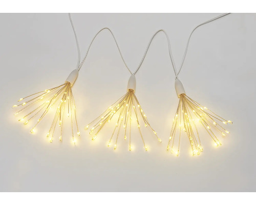 Tre LED-ljusslingor i stjärnformad design