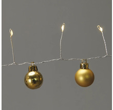 Ljusslinga med gyllene julkulor