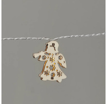 Ljusslinga med ängel hänge av trä