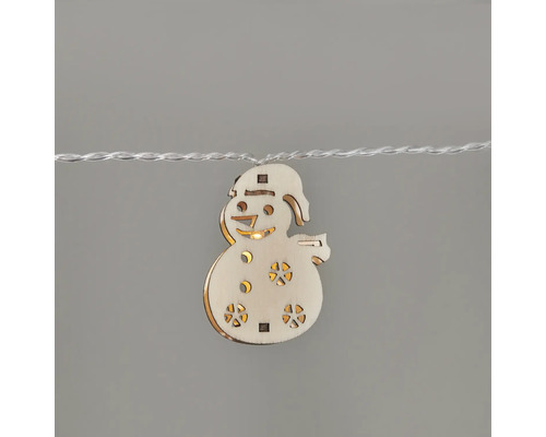 Ljusslinga med snögubbe-motiv