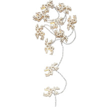 Ljusslinga med trärenfigurer för juldekoration