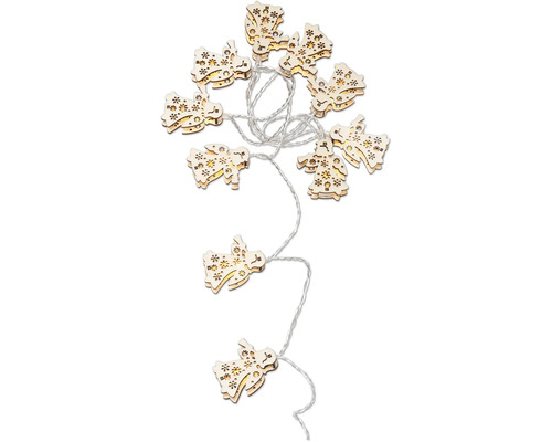 Ljusslinga med änglamotiv i trä