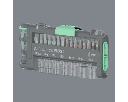 Verktygssats med bits och hylsor från Wera