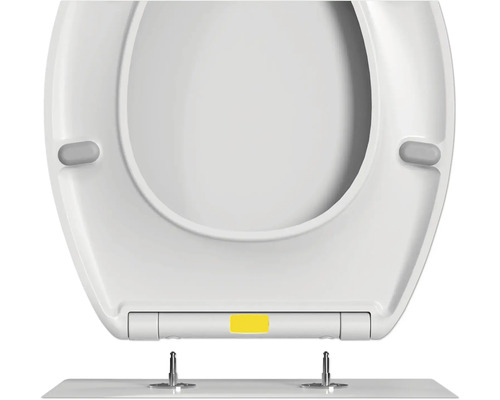 Vit toalettlock med fästmaterial