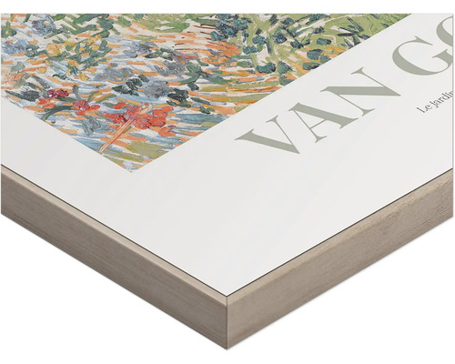 Inramat konsttryck med titeln Le jardin de Daubigny av Vincent van Gogh