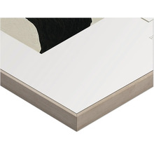 Detaljvy av ett inramat konstverk med abstrakt motiv