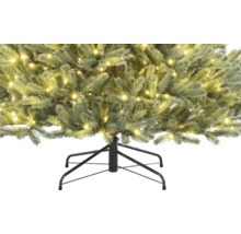 Konstgjord julgran med belysning och metallfot