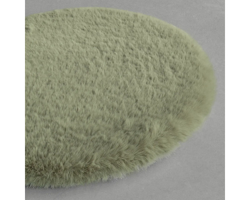 Rund, låg luggmatta