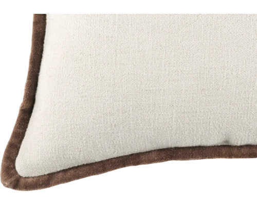 Prydnadskudde med brun kant