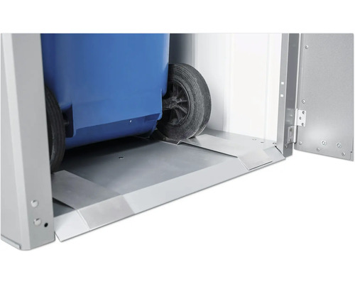 Soptunna med soptunna på ramp