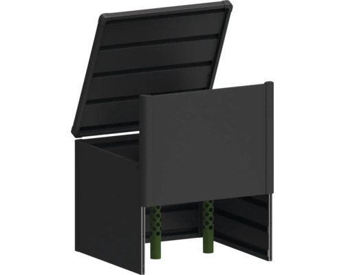 Öppen förvaringsbox för utomhusbruk