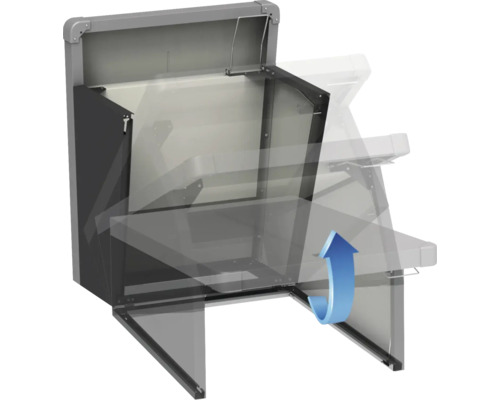 Skötbord för väggmontering med fällbar arbetsyta