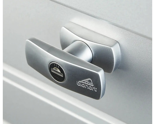 Biohort-logotyp på ett låsbart handtag