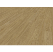 Närbild av vinylgolv med träutseende.