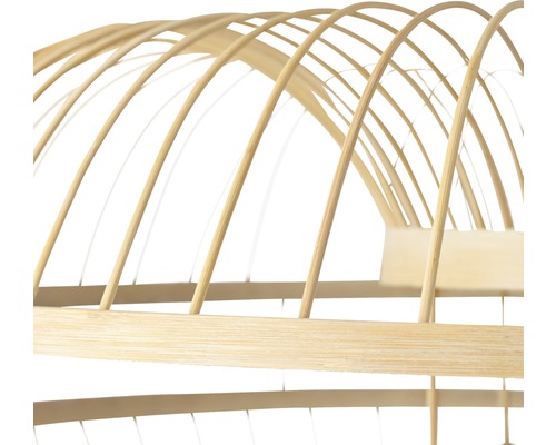 Närbild av en bambulampa