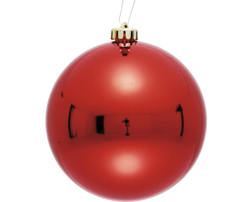 Röd julgranskula med hängare