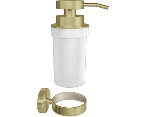 Tvålpump med vägghållare av sanitetskeramik och metall