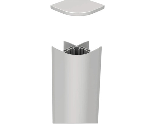 Hörnshylla med aluminiumprofil