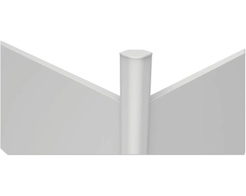 Räckesstolpe med glasinsatser