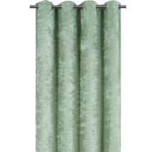 Grön öljettgardin av tyg