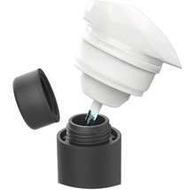 Nagellacksflaska med applikator och öppet lock