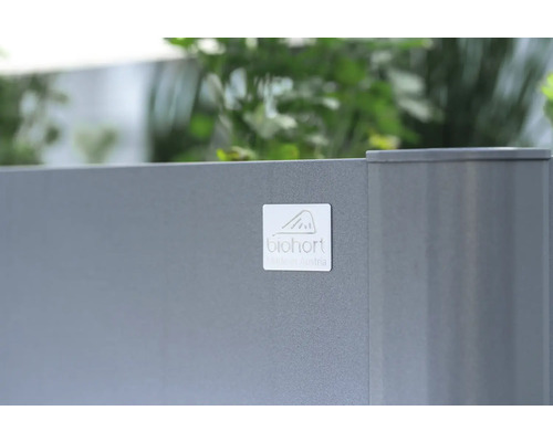 Biohort-logotyp på en planteringslåda