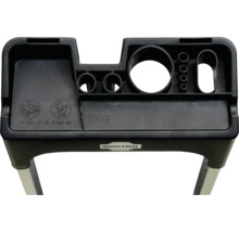 Förvaringsfack för en trappstege med fack för verktyg och en maximal lastkapacitet på 5 kilogram