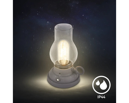 Dekorativ lampa i lyktstil med IP44-skydd