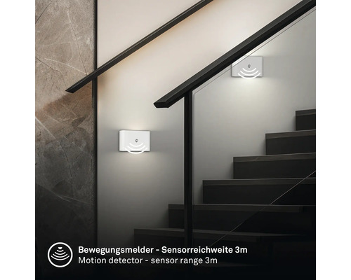 Rörelsesdetektor på en trappa för belysning