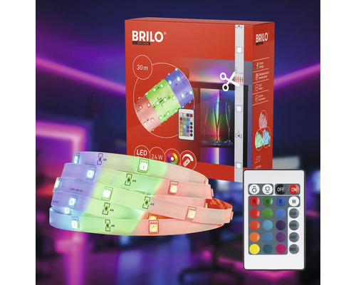 Brilo LED-strip med fjärrkontroll och förpackning