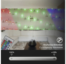 LED-strip med fjärrkontroll och steglös dimmerfunktion