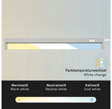 Armatur med färgtemperatursförändring för varmvitt, neutralvitt och kallvitt ljus